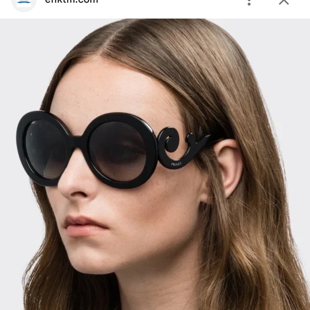 Prada Black Round Sunglasses